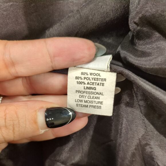 Vintage Alfred Dunner Tartan Blazer Red Wool Velvet Collar 14P Holiday 90s Boxy - Picture 6 of 11